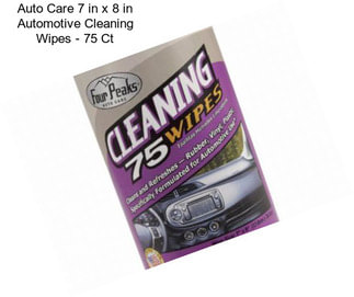 Auto Care 7 in x 8 in Automotive Cleaning Wipes - 75 Ct