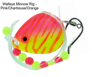 Walleye Minnow Rig - Pink/Chartreuse/Orange