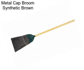 Metal Cap Broom Synthetic Brown