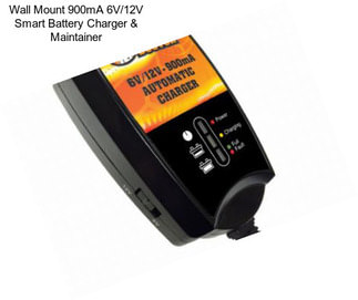 Wall Mount 900mA 6V/12V Smart Battery Charger & Maintainer