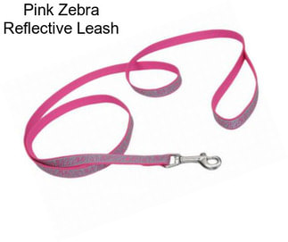 Pink Zebra Reflective Leash