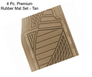 4 Pc. Premium Rubber Mat Set - Tan