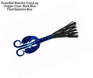 PowerBait Bearded CrazyLeg Chigger Craw- Black Blue Fleck/Sapphire Blue