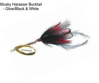 Musky Harasser Bucktail - Glow/Black & White