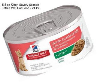 5.5 oz Kitten Savory Salmon Entree Wet Cat Food - 24 Pk