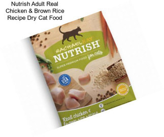 Nutrish Adult Real Chicken & Brown Rice Recipe Dry Cat Food