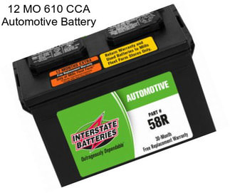 12 MO 610 CCA Automotive Battery
