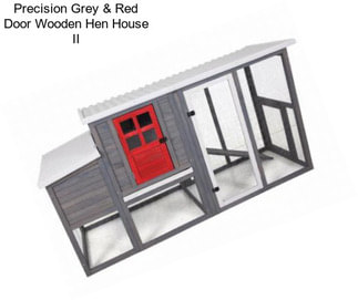 Precision Grey & Red Door Wooden Hen House II