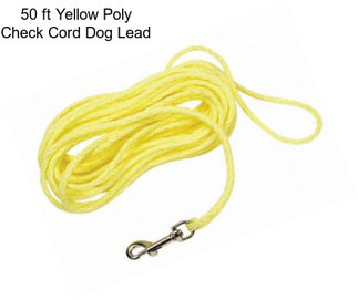 50 ft Yellow Poly Check Cord Dog Lead