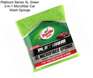 Platinum Series XL Green 2-in-1 Microfiber Car Wash Sponge