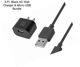 5 Ft. Black AC Wall Charger & Micro USB Bundle