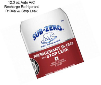12.3 oz Auto A/C Recharge Refrigerant R134a w/ Stop Leak