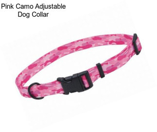 Pink Camo Adjustable Dog Collar