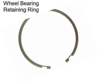 Wheel Bearing Retaining Ring