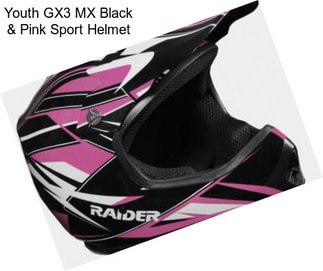 Youth GX3 MX Black & Pink Sport Helmet