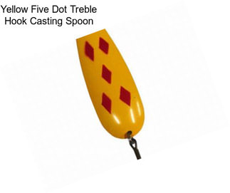 Yellow Five Dot Treble Hook Casting Spoon