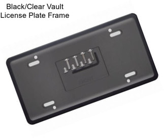 Black/Clear Vault License Plate Frame