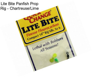 Lite Bite Panfish Prop Rig - Chartreuse/Lime