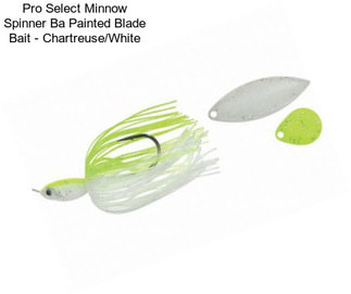 Pro Select Minnow Spinner Ba Painted Blade Bait - Chartreuse/White