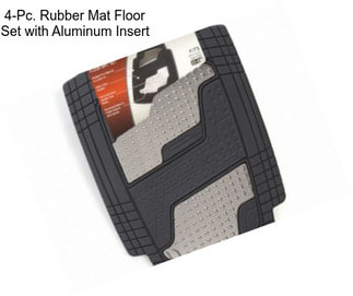 4-Pc. Rubber Mat Floor Set with Aluminum Insert