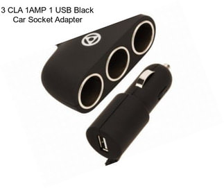 3 CLA 1AMP 1 USB Black Car Socket Adapter