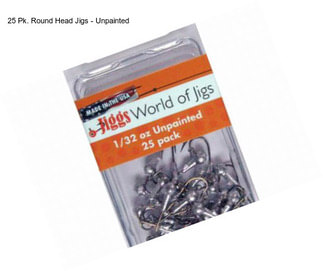 25 Pk. Round Head Jigs - Unpainted