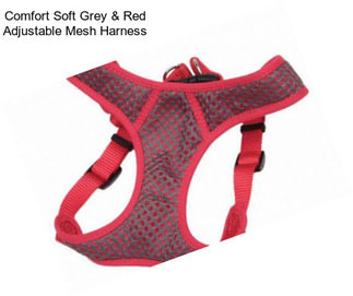 Comfort Soft Grey & Red Adjustable Mesh Harness