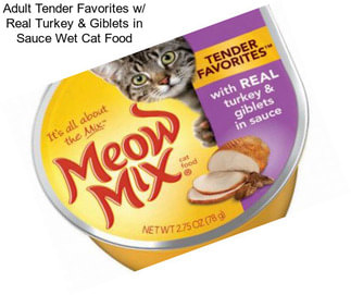 Adult Tender Favorites w/ Real Turkey & Giblets in Sauce Wet Cat Food