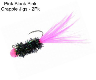 Pink Black Pink Crappie Jigs - 2Pk