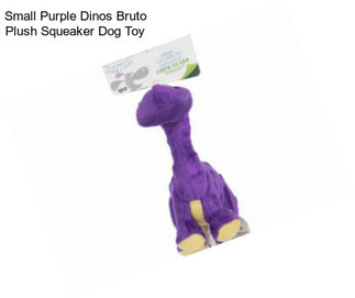 Small Purple Dinos Bruto Plush Squeaker Dog Toy