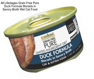 All Lifestages Grain Free Pure Duck Formula Morsels in Savory Broth Wet Cat Food