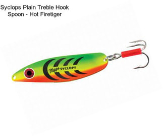 Syclops Plain Treble Hook Spoon - Hot Firetiger