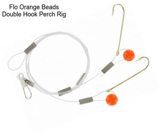 Flo Orange Beads Double Hook Perch Rig