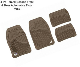 4 Pc Tan All Season Front & Rear Automotive Floor Mats