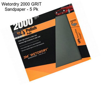 Wetordry 2000 GRIT Sandpaper - 5 Pk