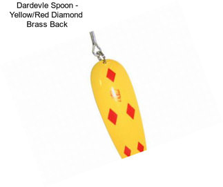 Dardevle Spoon - Yellow/Red Diamond  Brass Back