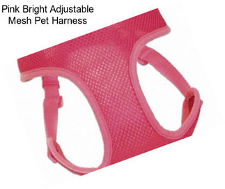 Pink Bright Adjustable Mesh Pet Harness