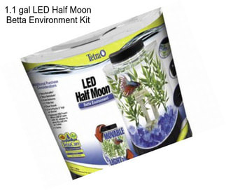 1.1 gal LED Half Moon Betta Environment Kit
