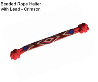 Beaded Rope Halter with Lead - Crimson