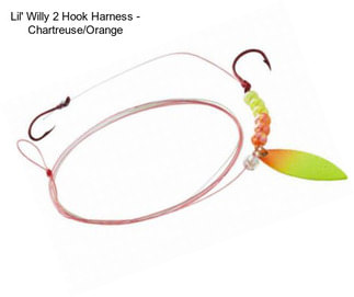 Lil\' Willy 2 Hook Harness - Chartreuse/Orange