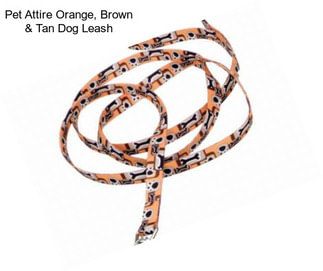 Pet Attire Orange, Brown & Tan Dog Leash