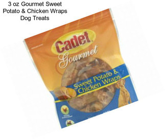 3 oz Gourmet Sweet Potato & Chicken Wraps Dog Treats