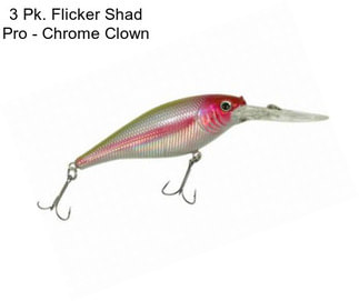 3 Pk. Flicker Shad Pro - Chrome Clown