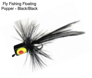Fly Fishing Floating Popper - Black/Black