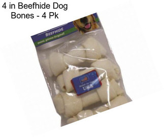 4 in Beefhide Dog Bones - 4 Pk