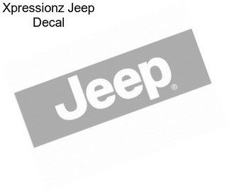 Xpressionz Jeep Decal