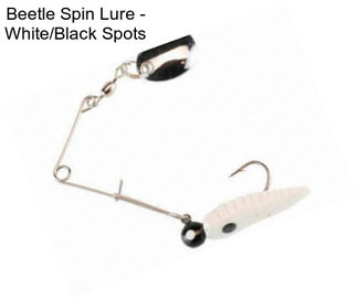 Beetle Spin Lure - White/Black Spots