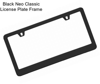 Black Neo Classic License Plate Frame