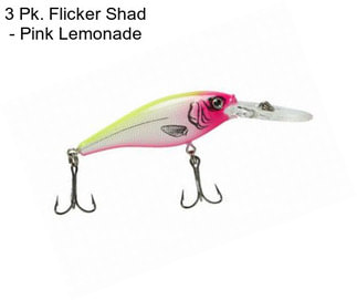 3 Pk. Flicker Shad - Pink Lemonade