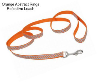 Orange Abstract Rings Reflective Leash